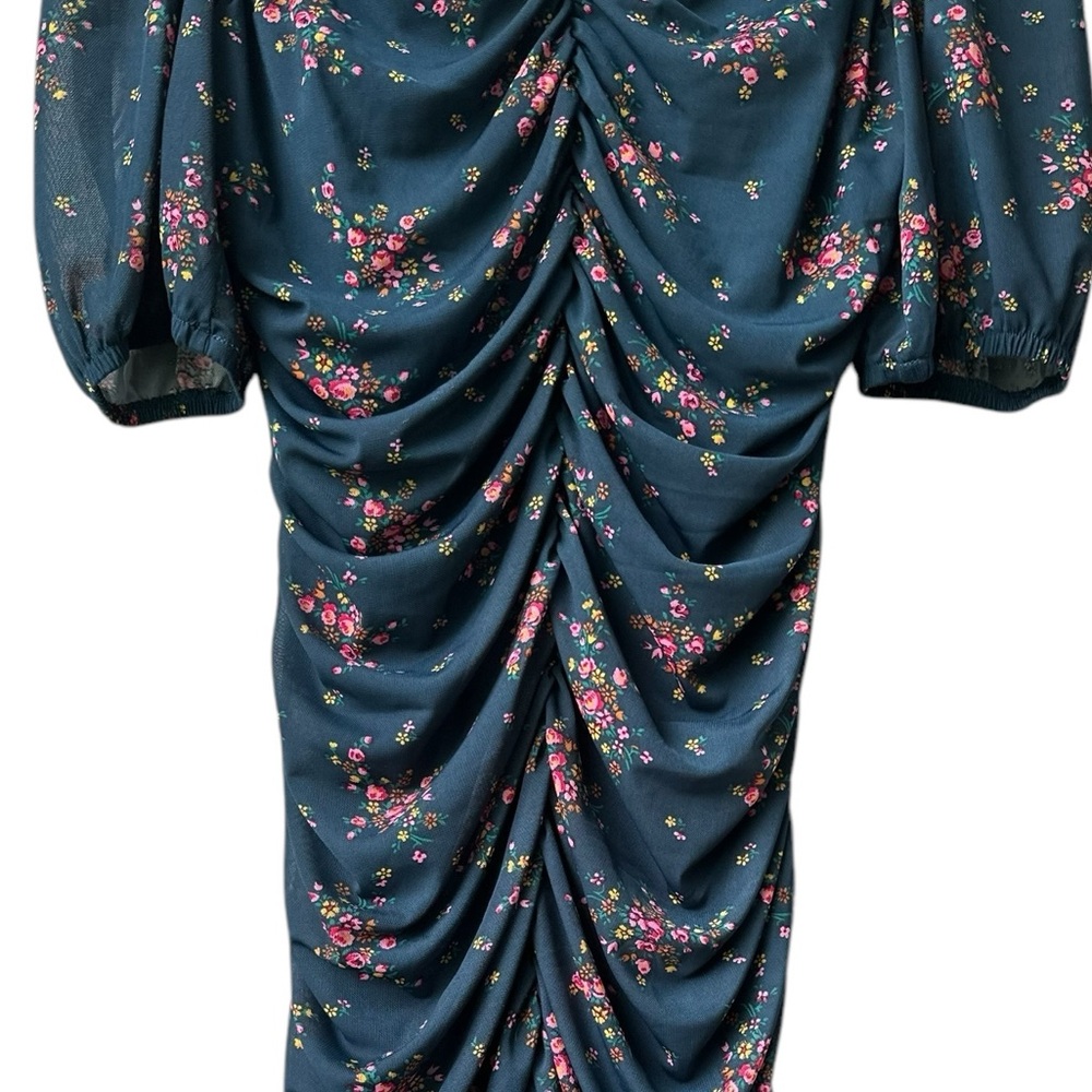 Charles Henry Floral Ruched Dress NWT - Picture 9 of 14